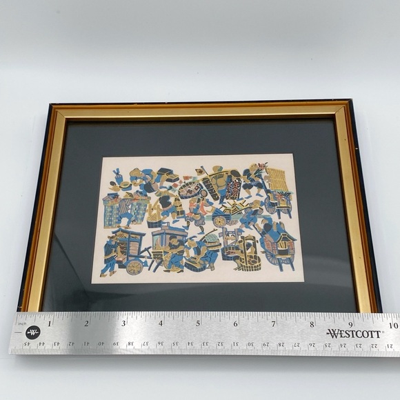 Vintage Japanese Hand-Dyed Stencil Art Print - Picture 3 of 8